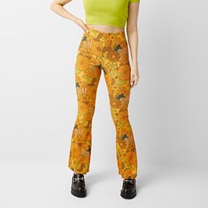 Damson Madder Orange 70s flared pants